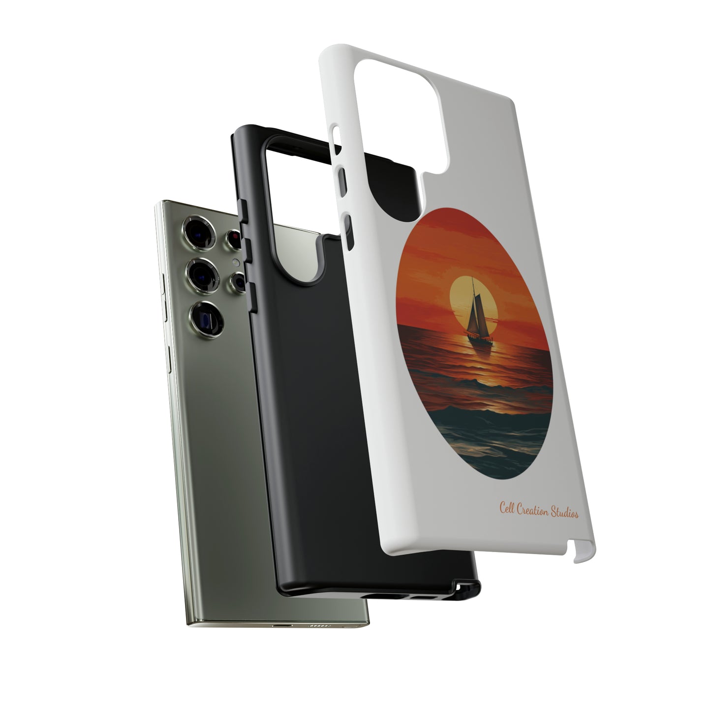 "Sailboat Sunset Serenity" -Tough Samsung Cases