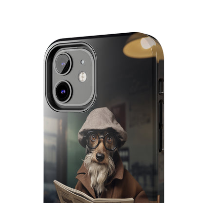 Introducing the "Canine Scholar" Cell Phone Case – Where Canine Meets Wisdom. -Tough Phone Cases