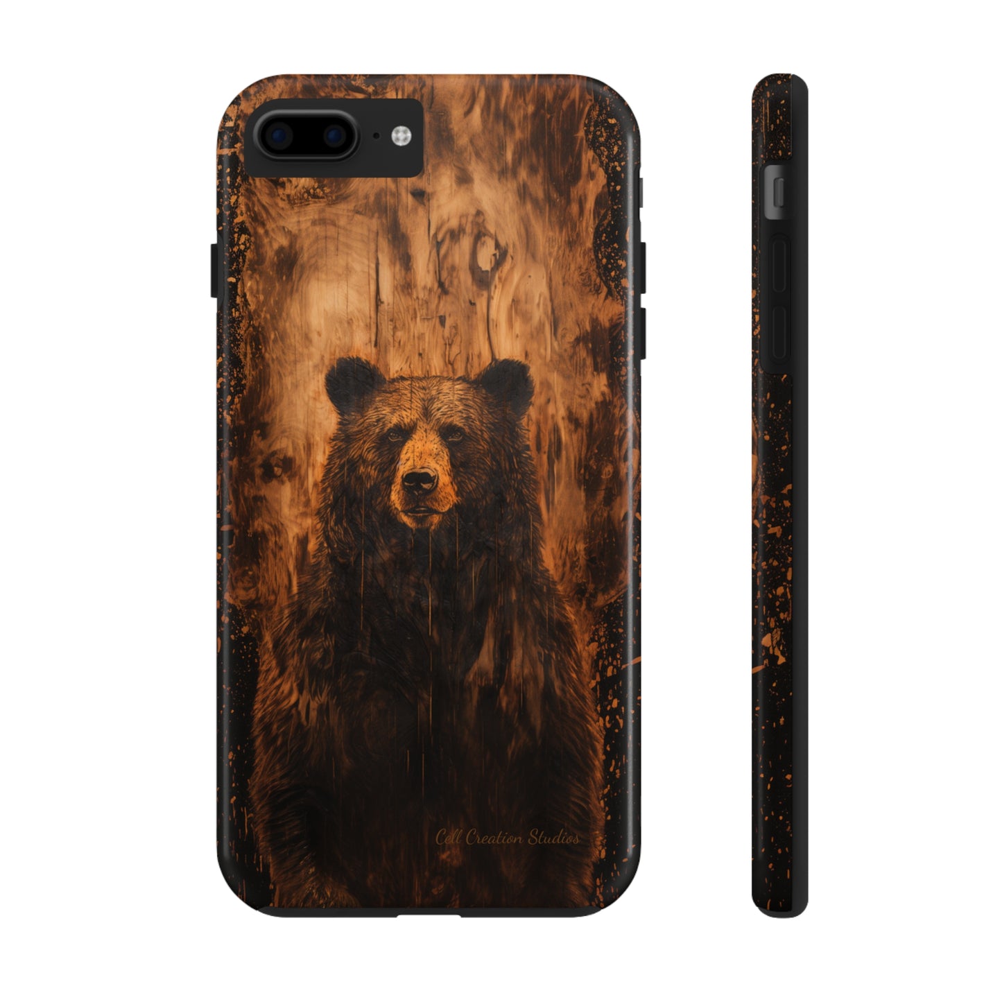 "Bear Wood Grain"-Tough Phone Cases