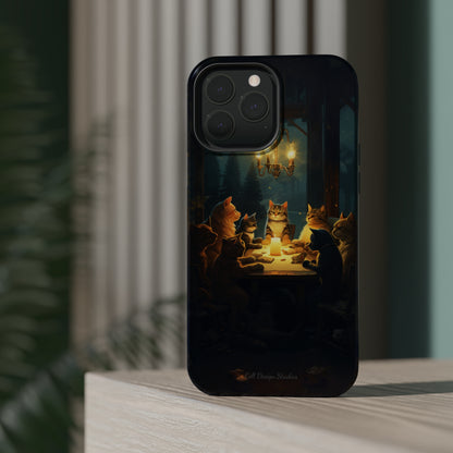 Introducing the "Paws & Whiskers Soirée" Cell Phone Case – A Feast of Friendship Under the Stars! -MagSafe Tough Cases