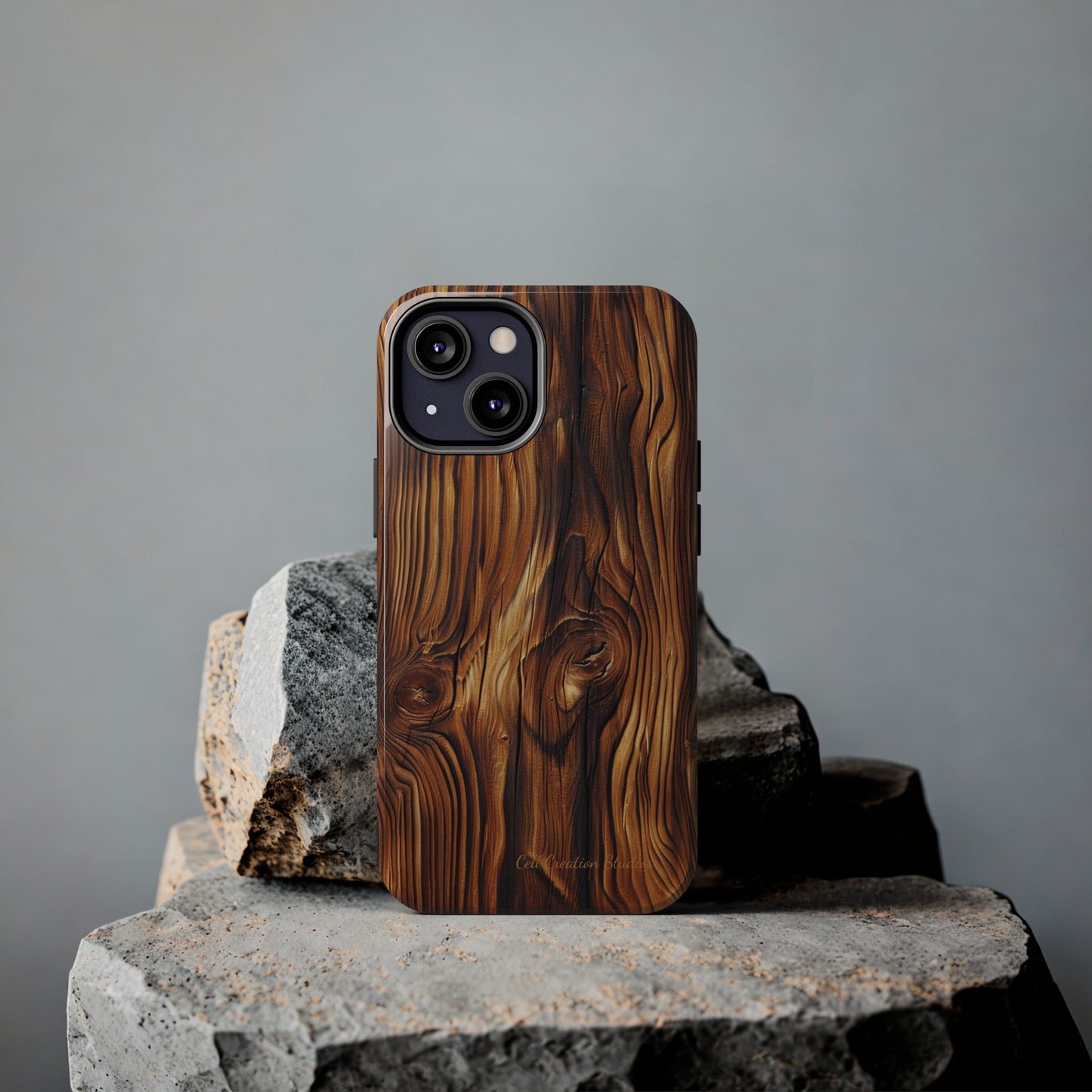 "Wood Grain Elegance" -Tough iPhone Cases