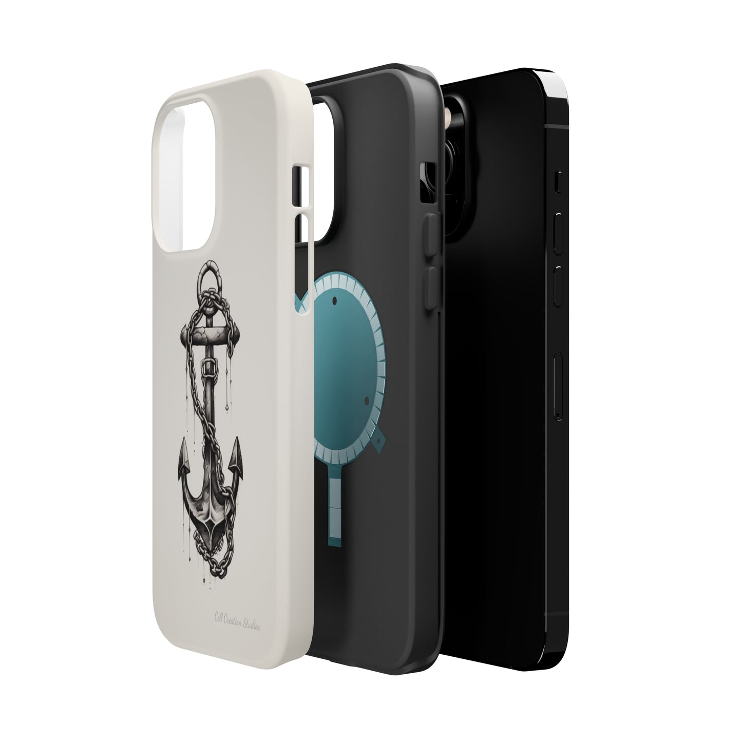 "Nautical Elegance Anchor" -MagSafe Tough iPhone Cases