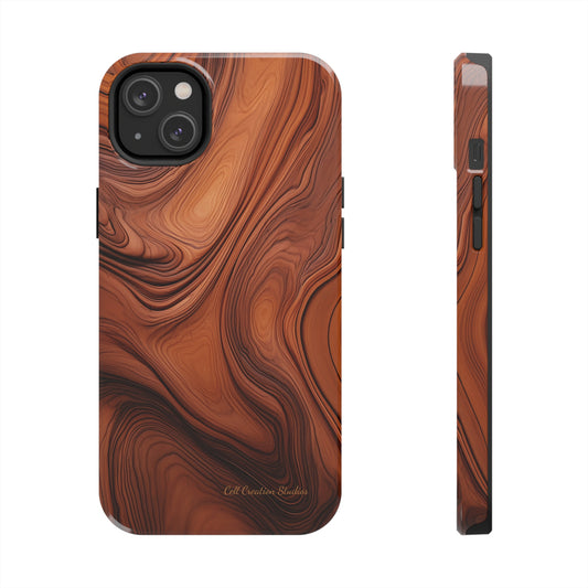 The "Natural Elegance" Wood Pattern Phone Case -Tough Phone Cases