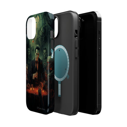 Introducing the "Dracula's Halloween Soiree" Cell Phone Case – Join the Spooky Gathering -MagSafe Tough Cases