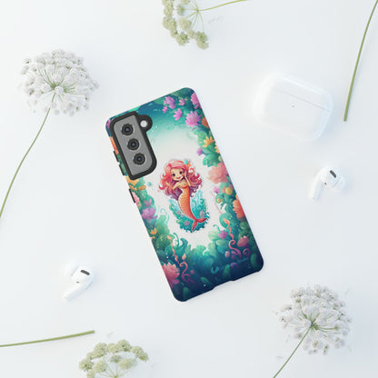 "Pink Seaflower Mermaid" -Tough Samsung Phone Cases