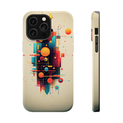 The "Colorful Geometric Pattern" Cell Phone Case- Elevate Your Phone's Look -MagSafe Tough Cases