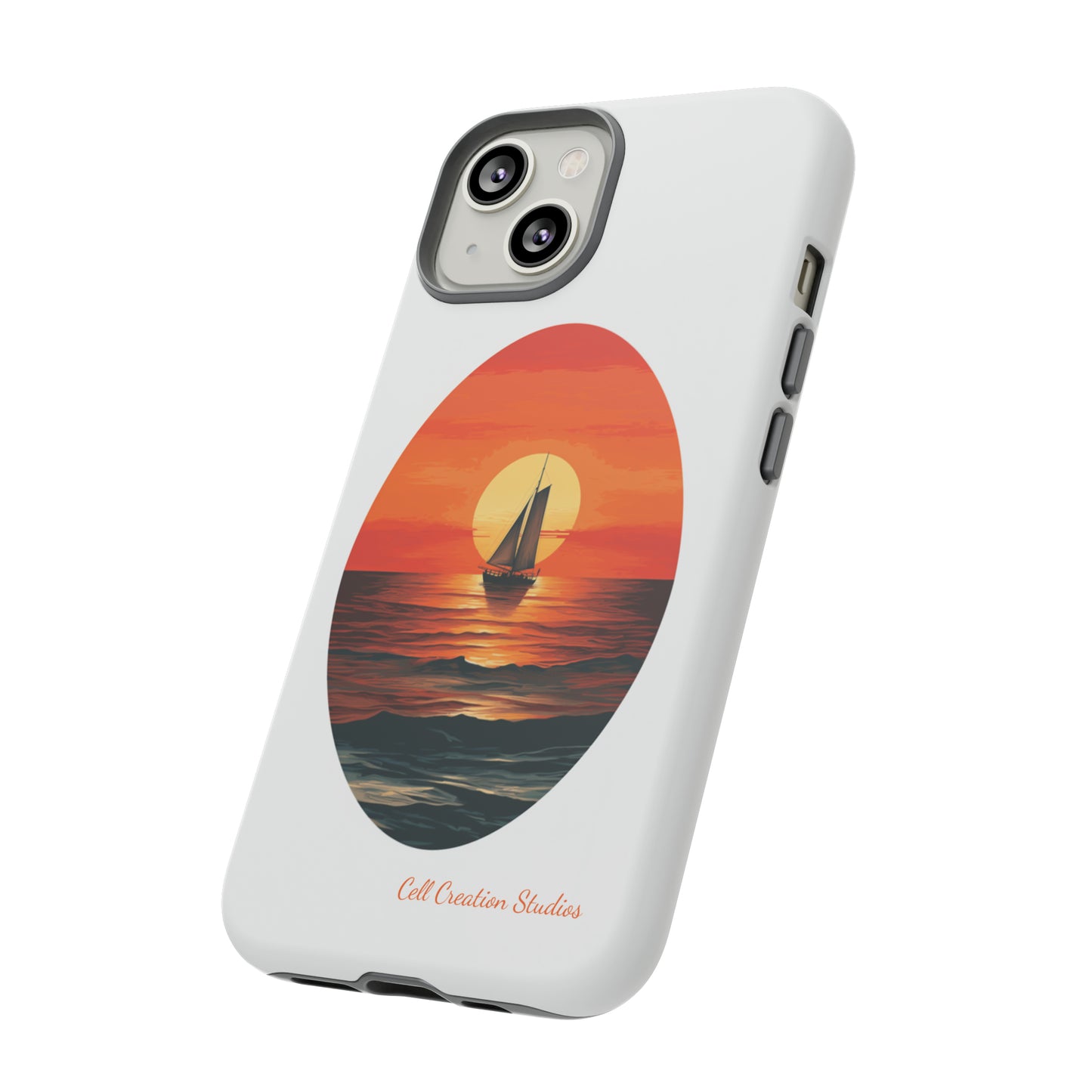 "Sailboat Sunset Serenity" -Tough iPhone Cases