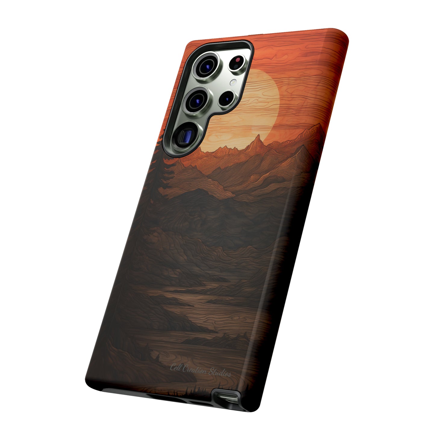 The "Sunset Mountains" Phone Case -Tough Cases