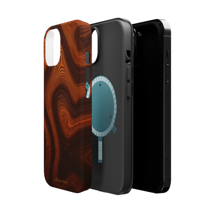 Introducing the "Natural Woodgrain" Cell Phone Case – Embrace Organic Beauty with Wood Pattern Design -MagSafe Tough Cases