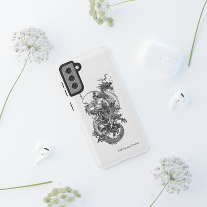 "Samurai and Dragon Sketch" -Tough Samsung Galaxy Cases