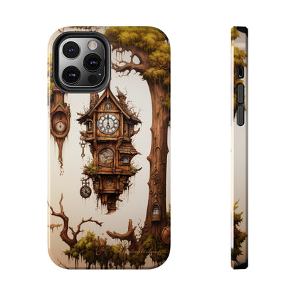 Introducing the "Mystical Wooden Clock" Cell Phone Case – Embrace Enchantment and Timeless Beauty -Tough Phone Cases