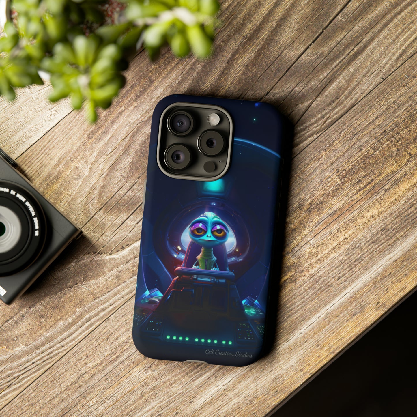 The "Cosmic Cruising Bored Alien" Phone Case -Tough Cases