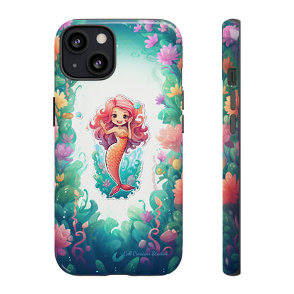 "Pink Seaflower Mermaid" -Tough iPhone Cases