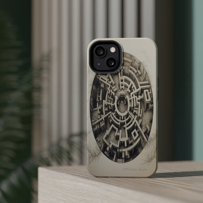 "Discover the Mystery: Maze-Inspired Cell Phone Case" -MagSafe Tough Cases