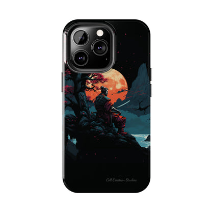 Introducing the "Moonlit Samurai Serenity" Cell Phone Case – Embrace Elegance and Strength -Tough Phone Cases