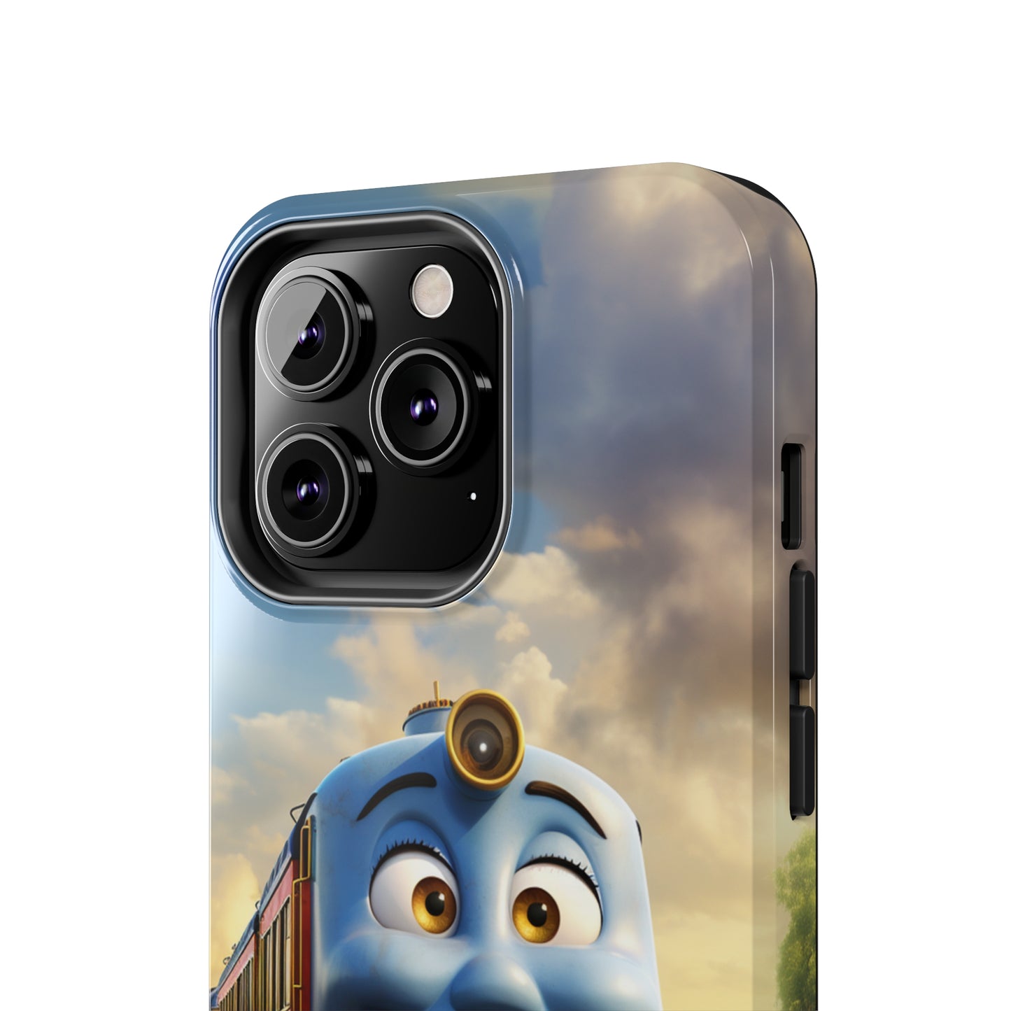 The "Smiling Blue Train" Phone Case -Tough Phone Cases