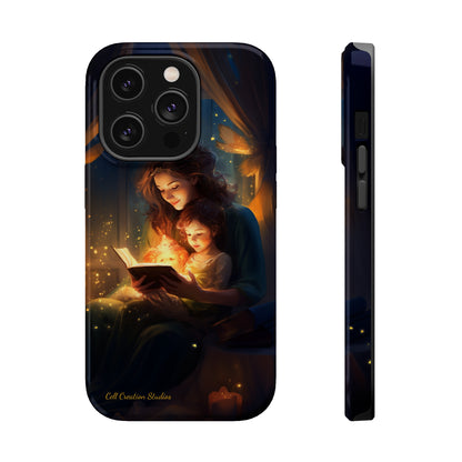 Introducing the "Bedtime Story Bliss" Cell Phone Case – Cherish Heartwarming Moments with Every Glance -MagSafe Tough Cases