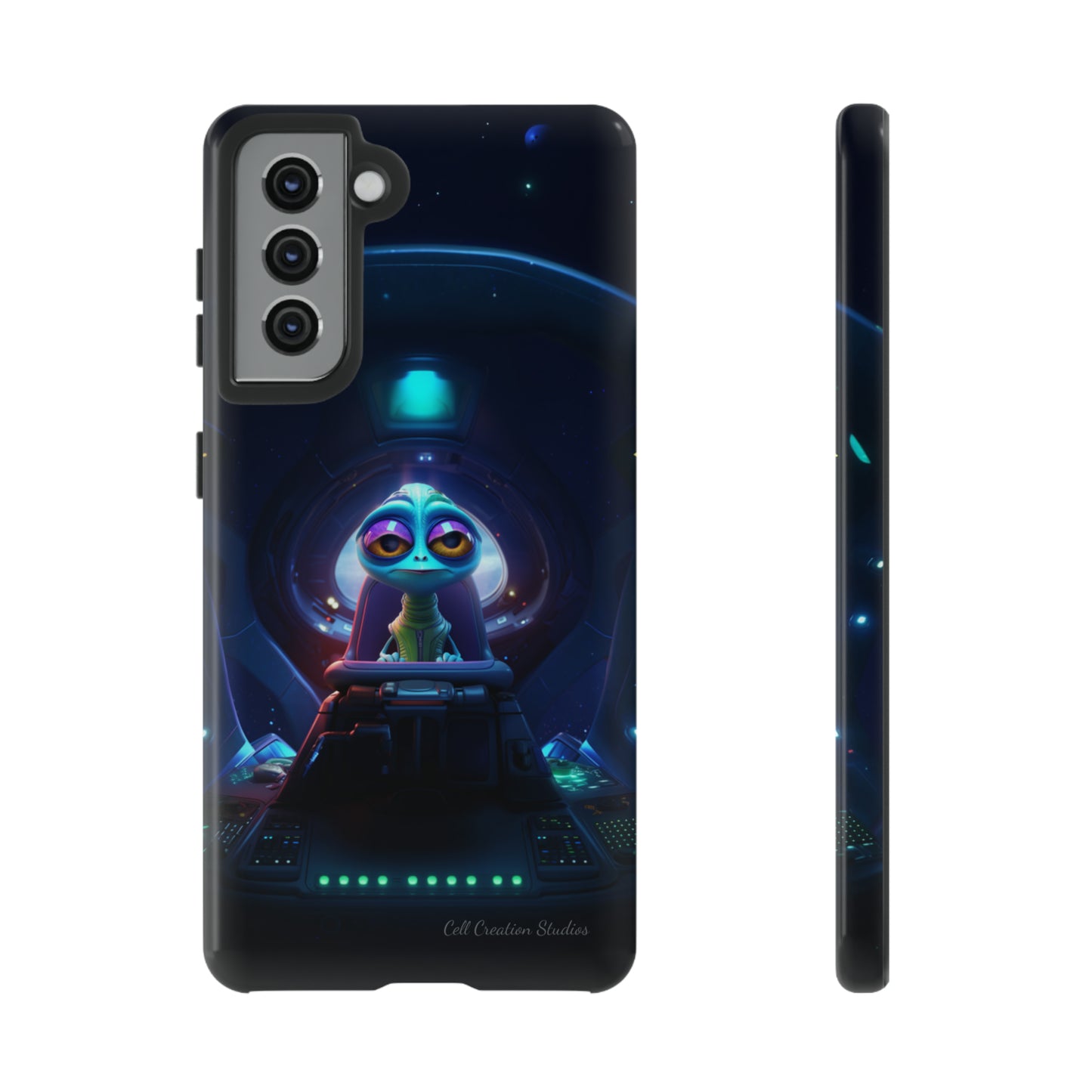 The "Cosmic Cruising Bored Alien" Phone Case -Tough Cases