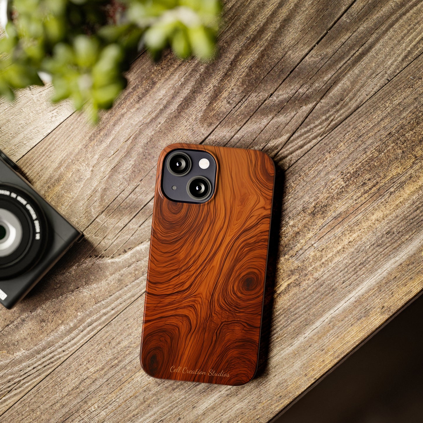 Introducing the "Natural Woodgrain" Cell Phone Case – Embrace Organic Beauty with Wood Pattern Design -Slim Phone Cases