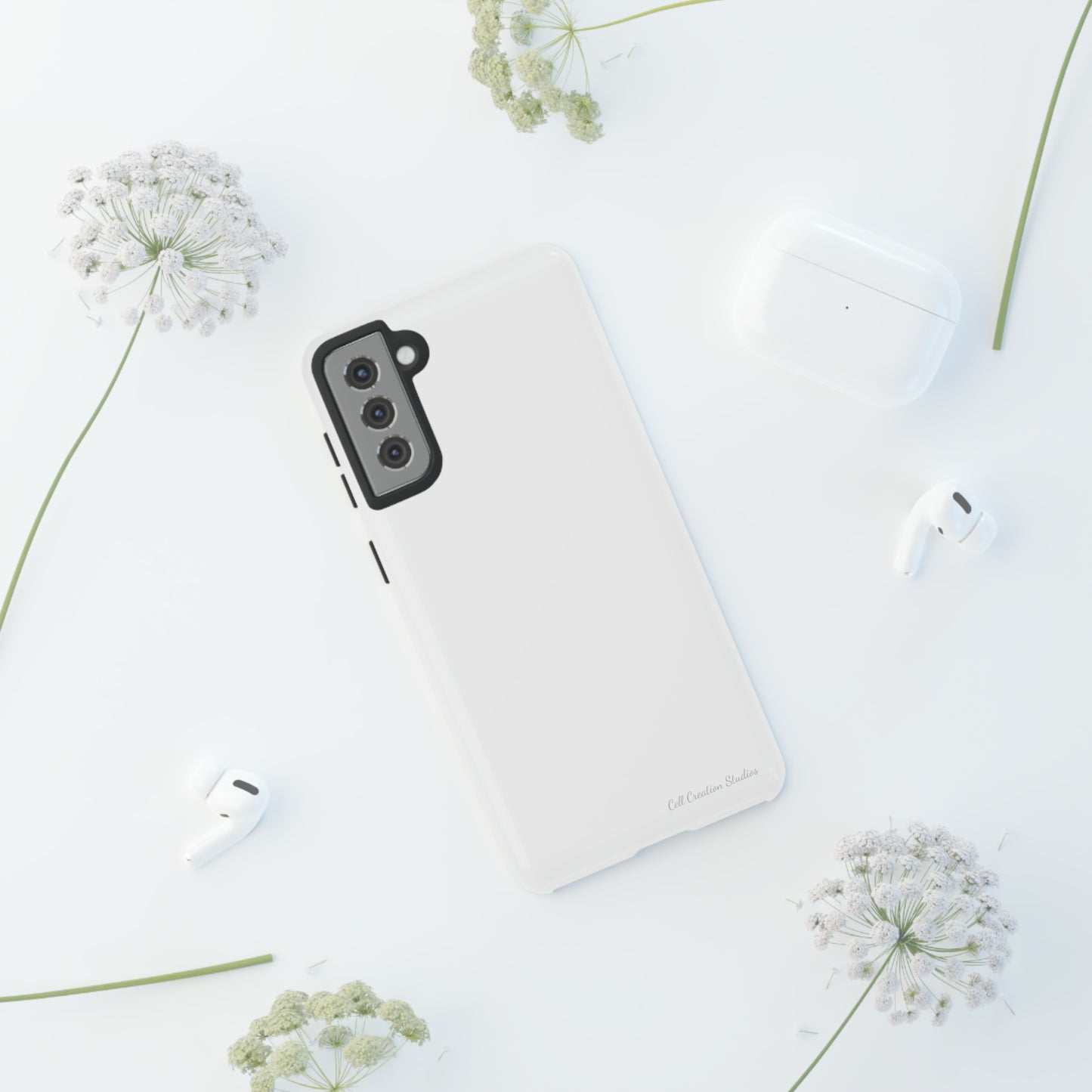 "Pure Elegance White" -Tough Samsung Phone Cases