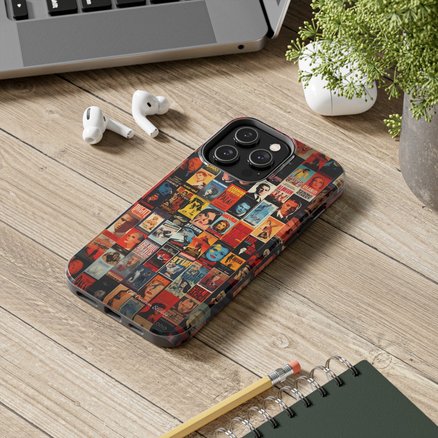 Introducing the "Vintage Movie Poster Collage" Cell Phone Case – Timeless Hollywood Charm -Tough Phone Cases