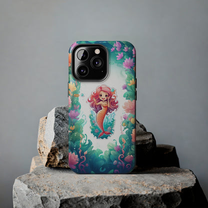 "Pink Seaflower Mermaid" -Tough iPhone Cases