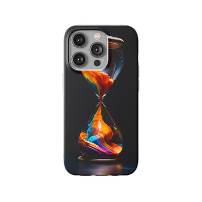 Introducing the "Vibrant Sands of Time" Cell Phone Case – Embrace the Beauty of Colorful Hourglass Design -Flexi Cases