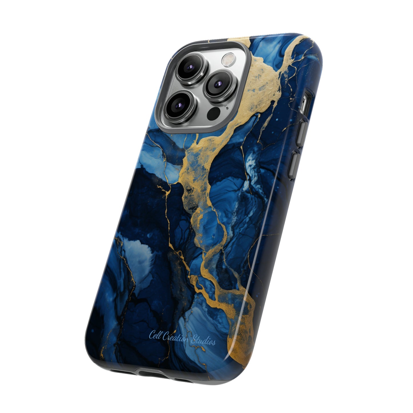 "Azure Elegance Marble" -Tough iPhone Cases