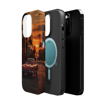 "Sunset Boulevard Classic Red Car" Cell Phone Case -MagSafe Tough Cases