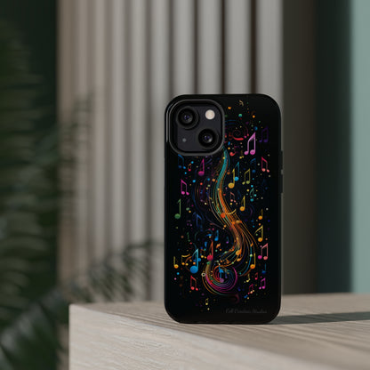 Elevate Your Style and Passion for Music with Our "Harmonious Notes" Cell Phone Case -MagSafe Tough Cases