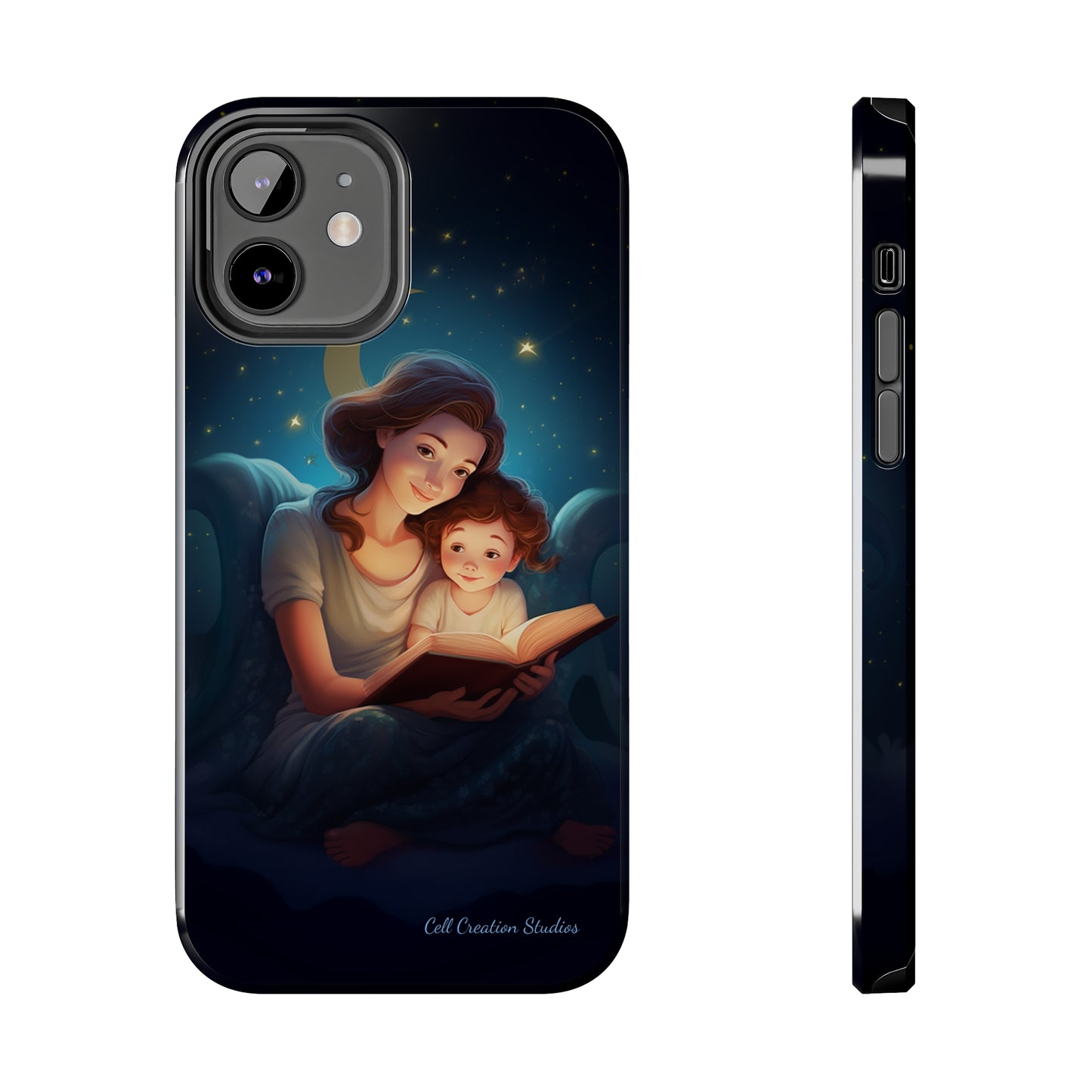 Introducing the "Bedtime Story Bliss" Cell Phone Case – Cherish Heartwarming Moments with Every Glance -Tough Phone Cases