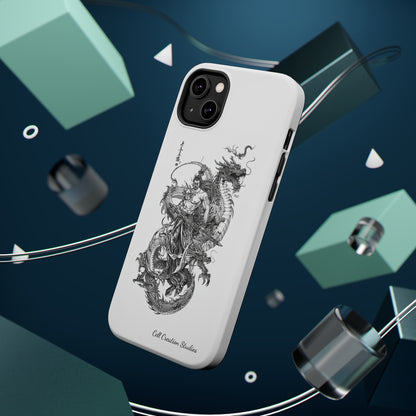 "Samurai and Dragon Sketch" -MagSafe Tough iPhone Cases