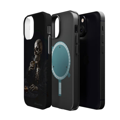 "Embrace the Dark Side with Our Skeleton Drinking Phone Case" -MagSafe Tough Cases