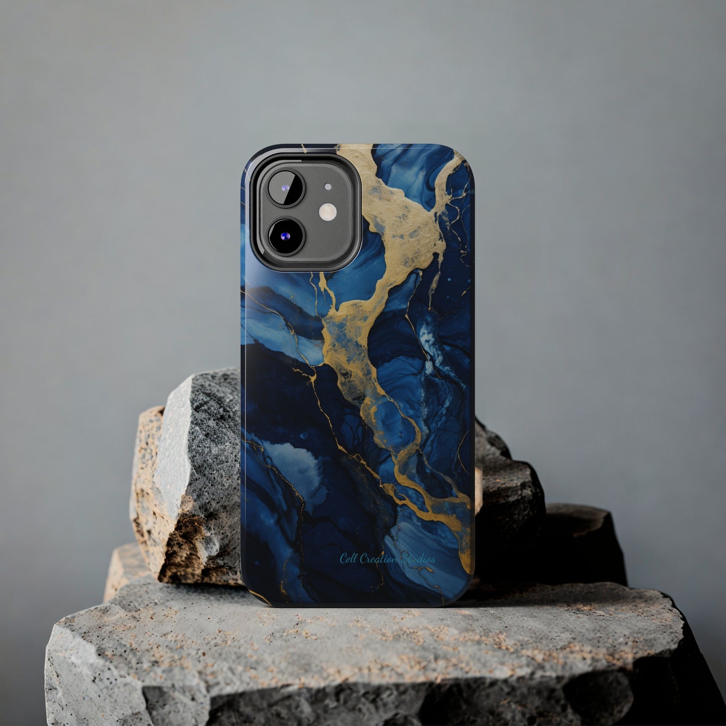 "Azure Elegance Marble" -Tough iPhone Cases