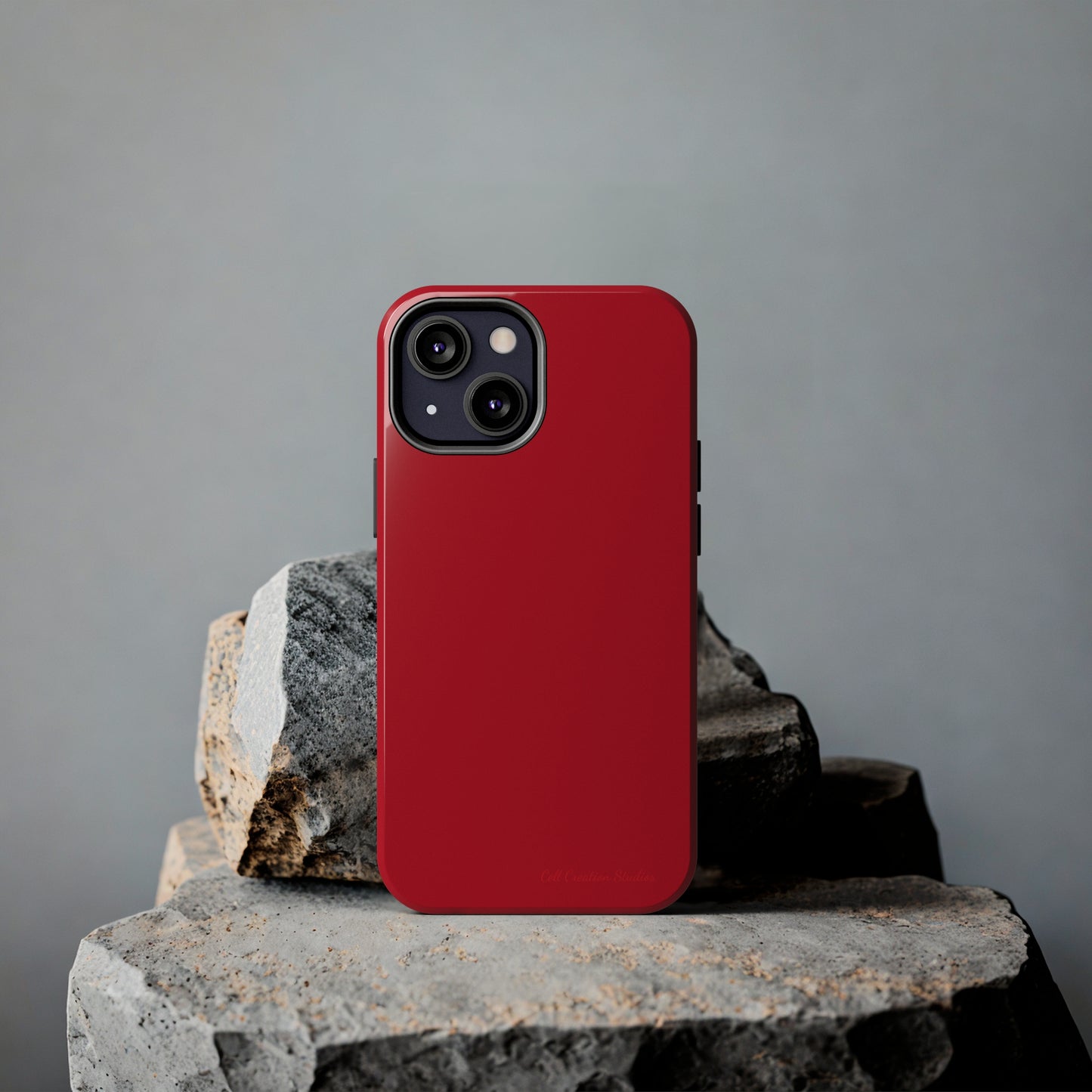 "Bold Crimson Shield" -Tough iPhone Cases