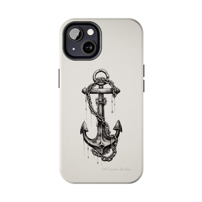 "Nautical Elegance Anchor" -Tough iPhone Cases