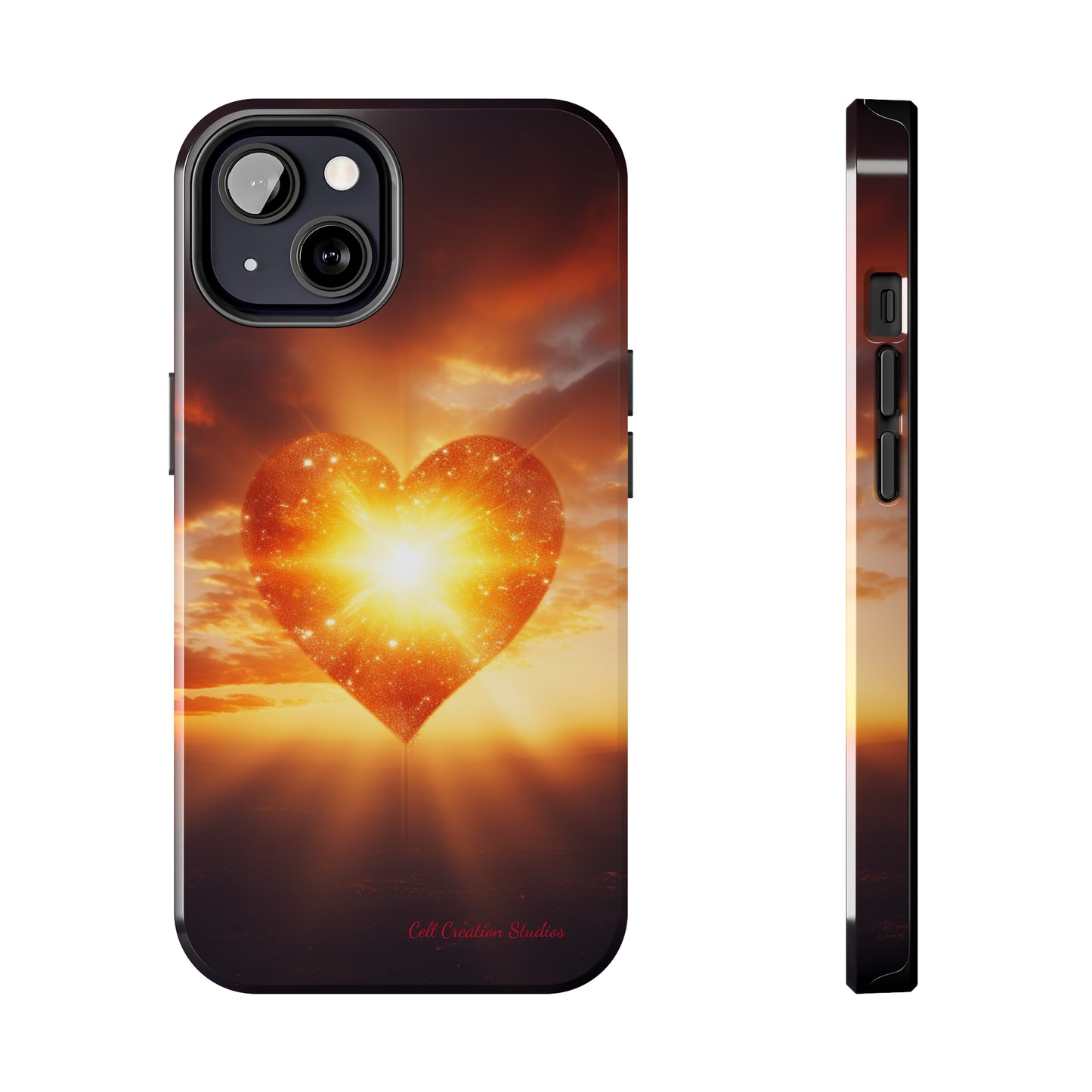 Introducing the "Sunlit Heart" Cell Phone Case – Embrace Love and Radiance -Tough Phone Cases