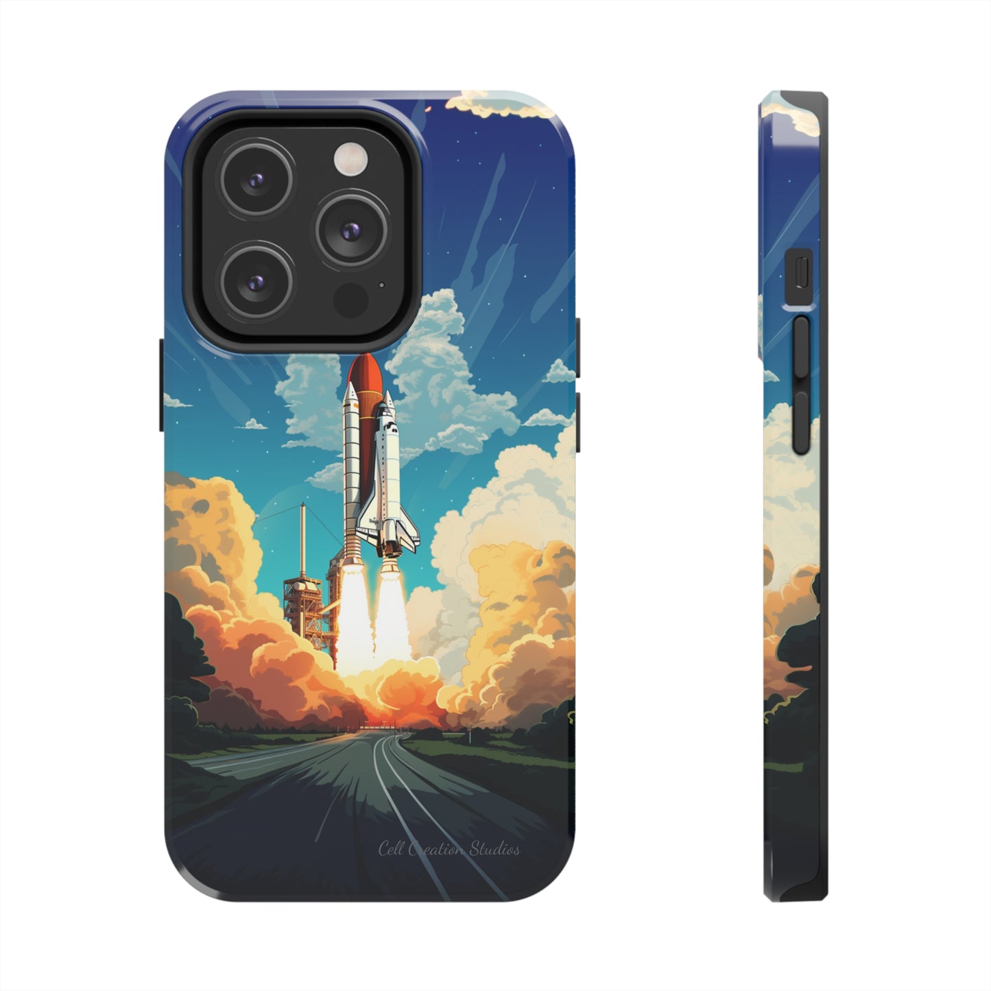 Introducing the "NASA Space Shuttle Launch" Cell Phone Case – Elevate Your Style to New Heights -Tough Phone Cases