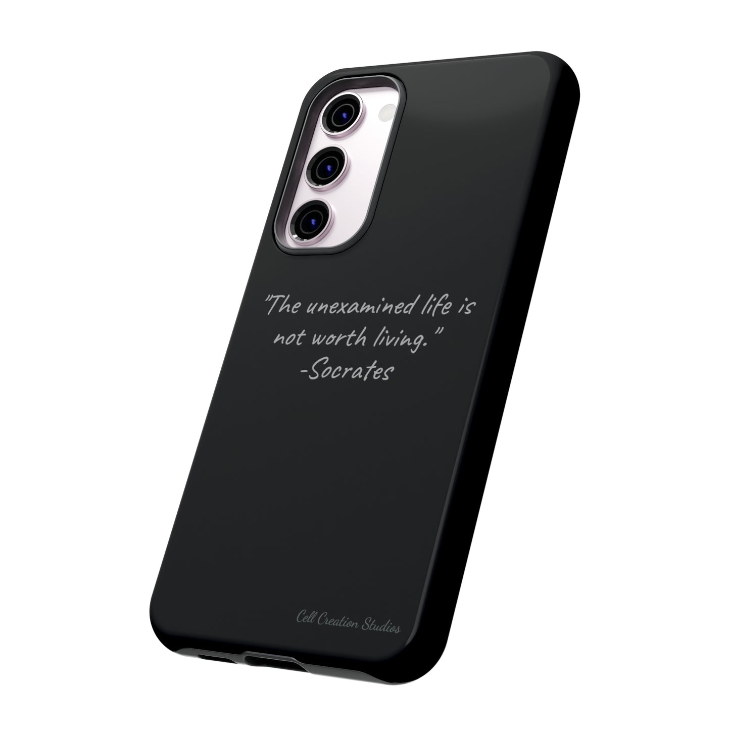 "Life's Examination" Socrates Quote Phone Case -Tough Cases