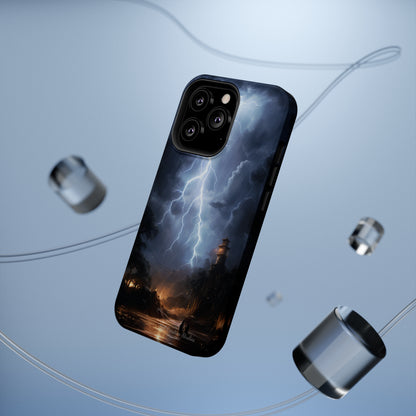 Introducing the "Electric Skies" Cell Phone Case – Unleash the Power of the Storm -MagSafe Tough Cases