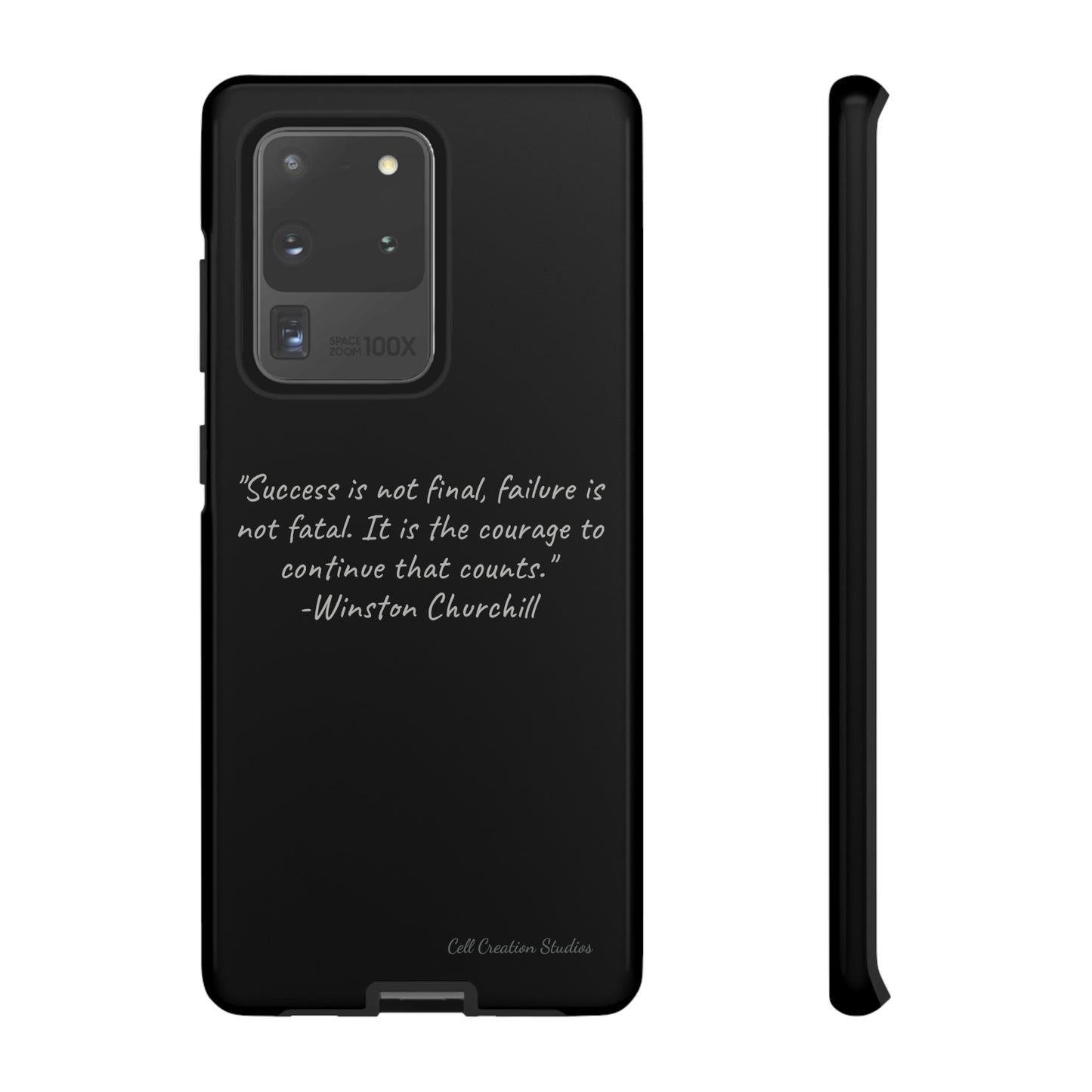 "Continual Courage" Winston Churchill Quote Phone Case -Tough Cases