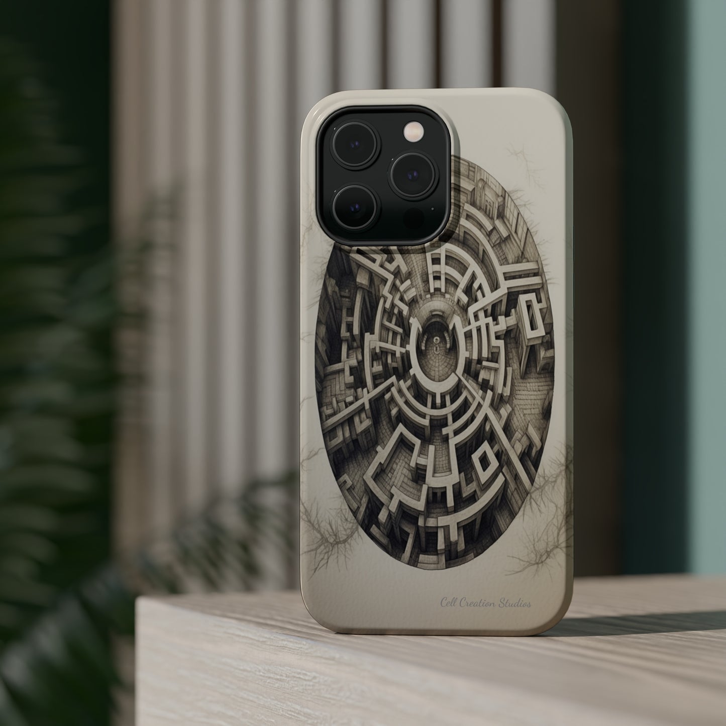 "Discover the Mystery: Maze-Inspired Cell Phone Case" -MagSafe Tough Cases