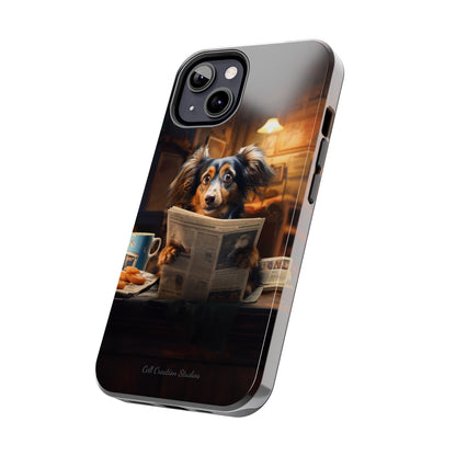 Introducing the "Pup's Perusal" Cell Phone Case – Unleash Heartwarming Humor -Tough Phone Cases