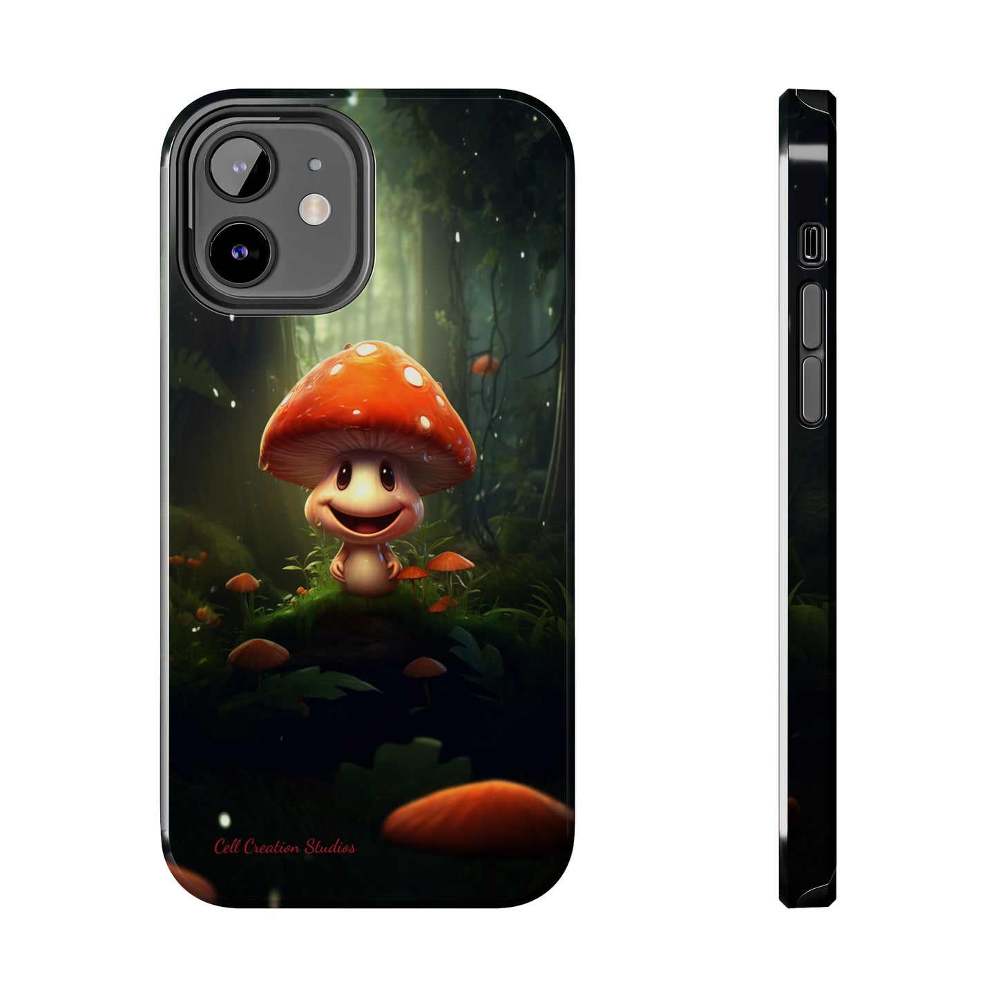 Introducing the "Cheerful Smiling Mushroom" Cell Phone Case – Spread Joy with Every Glance -Tough Phone Cases