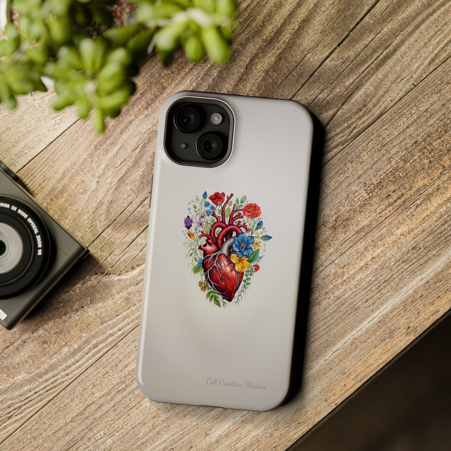 "Floral Heart Harmony" -MagSafe Tough iPhone Cases