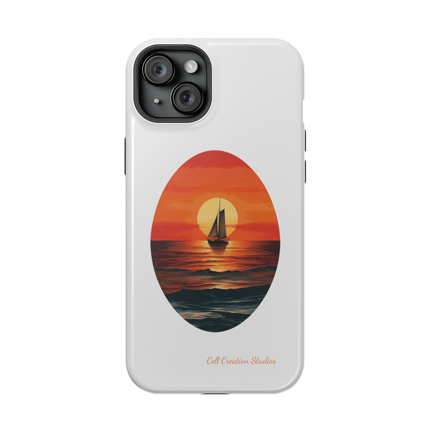 "Sailboat Sunset Serenity" -MagSafe Tough iPhone Cases