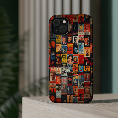 Introducing the "Vintage Movie Poster Collage" Cell Phone Case – Timeless Hollywood Charm -MagSafe Tough Cases
