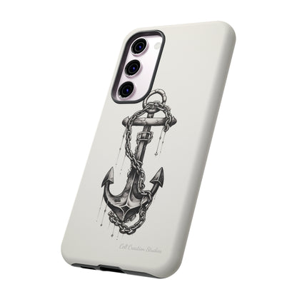 "Nautical Elegance Anchor" -Tough Samsung Phone Cases