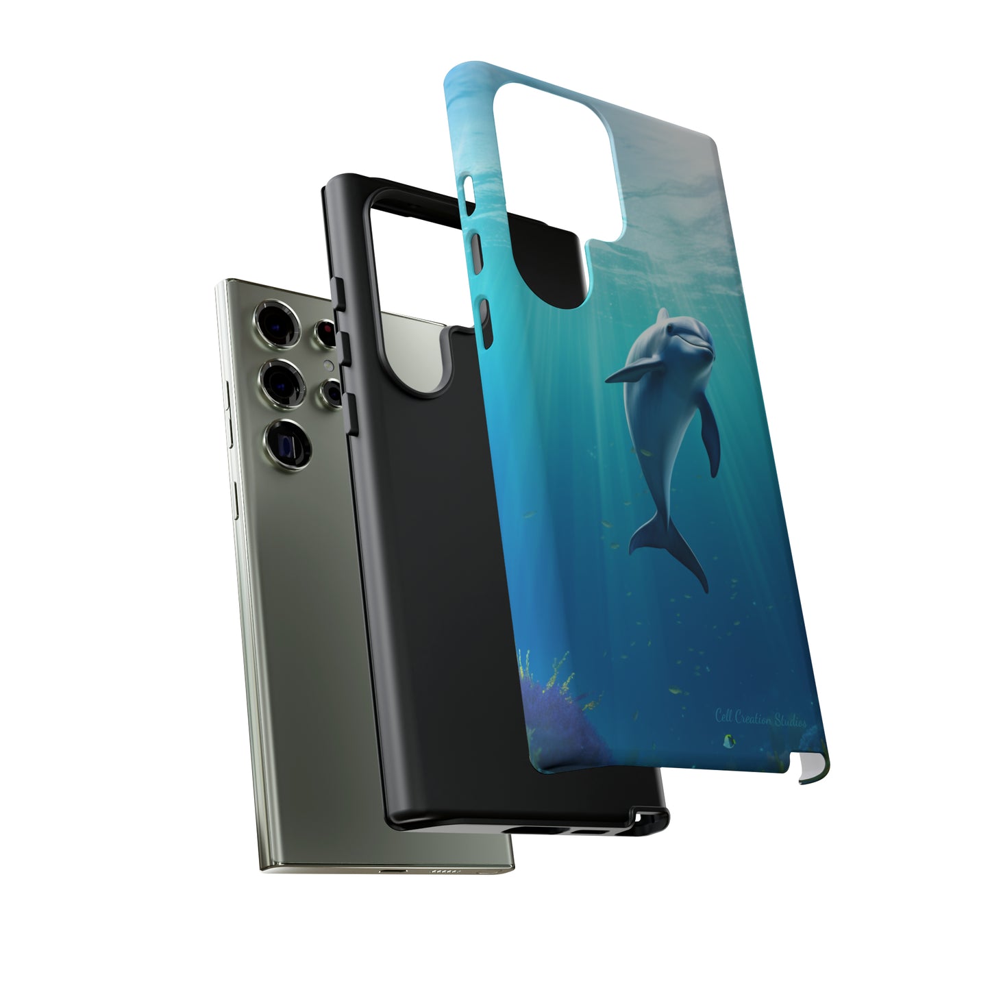 The "Dolphin Serenity" -Tough Samsung Phone Cases