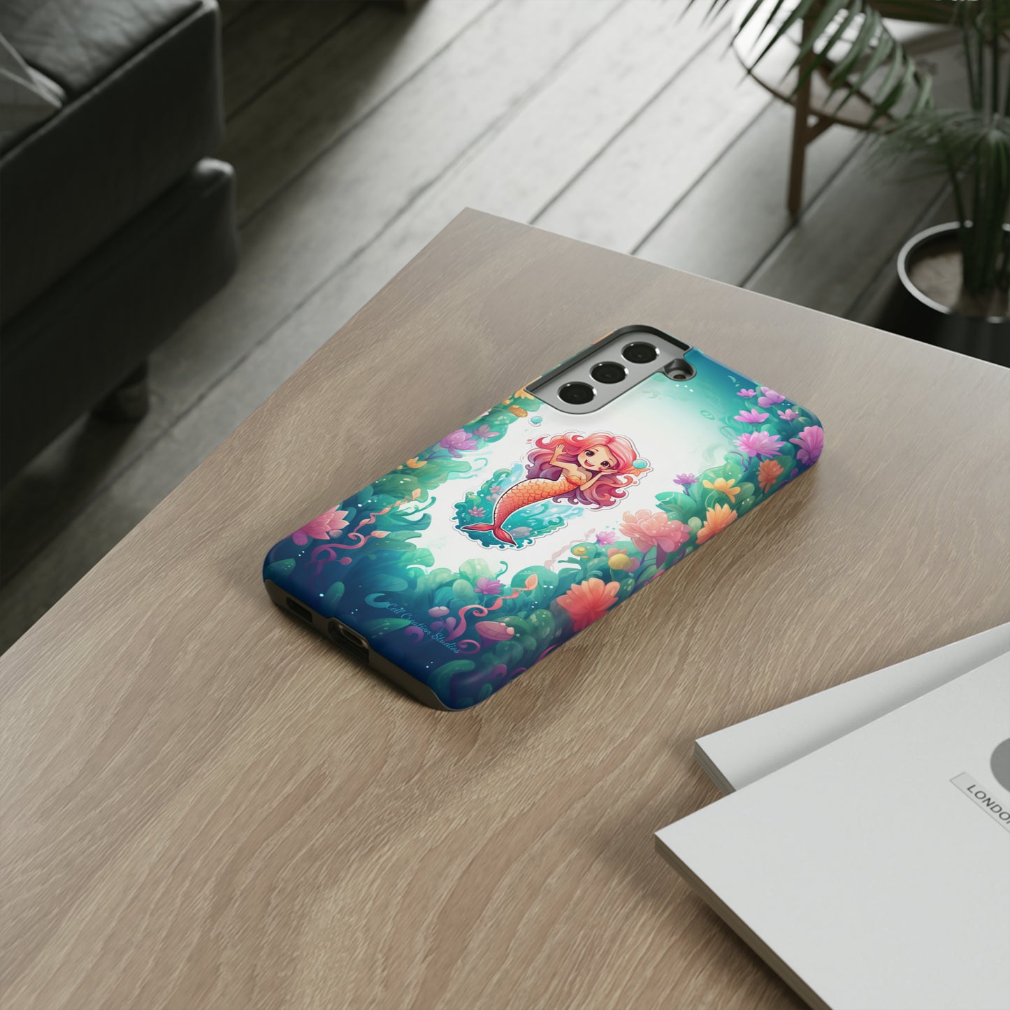 "Pink Seaflower Mermaid" -Tough Samsung Phone Cases